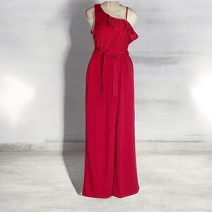Madden girl Elegant Red One-Shoulder jumpsuit size M